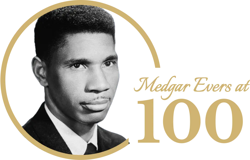 Medgar Evers at 100 logo